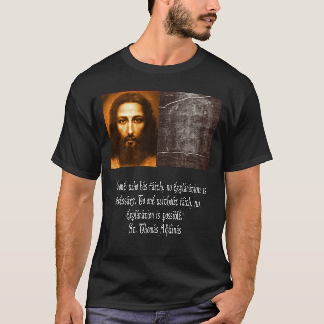 Camiseta El velo de Jesús de Turín Mandylion Cara Santa de  (Anverso)