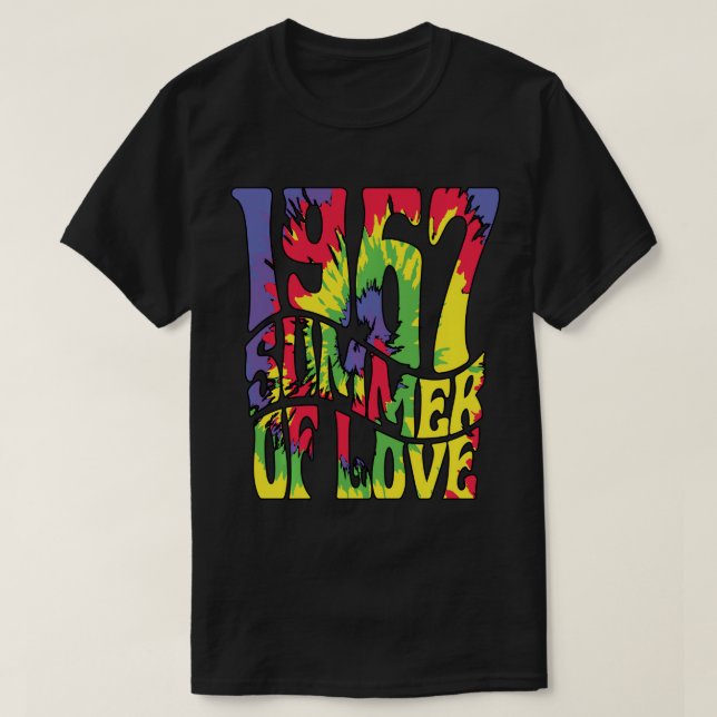 Camiseta El Verano De La Playa Hippie De 1967 Es El Verano  (Diseño del anverso)