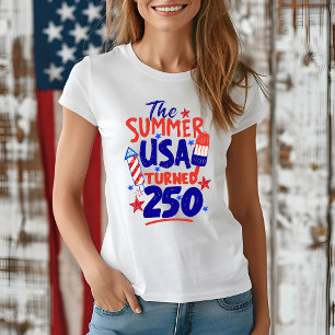 Camiseta El verano que EE. UU. cumplió 250 4 de julio