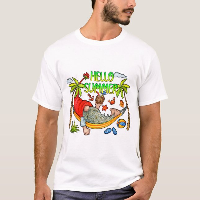 Camiseta El verano saludo de los hombres (Anverso)