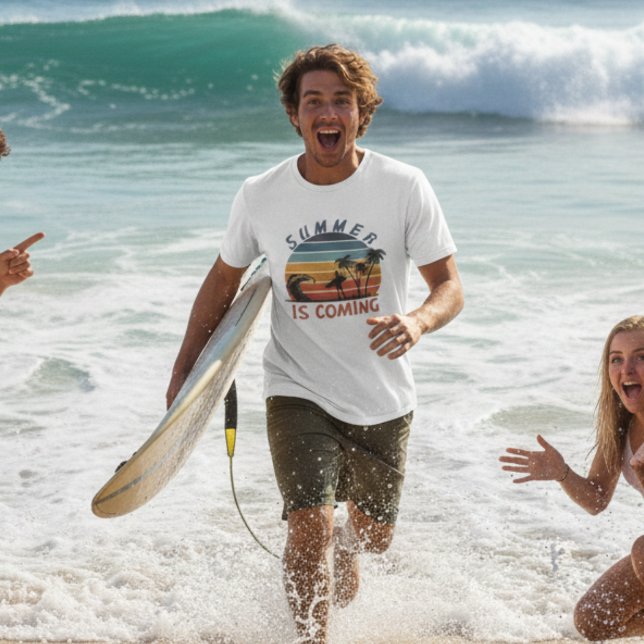 Camiseta El verano se acerca a la palmera de Stripe de los  (Subido por el creador)