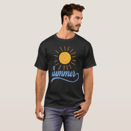 Camiseta El verano Sunshine Design masculino negro