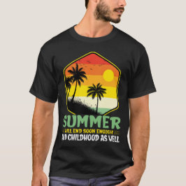 Camiseta El Verano Terminará Pronto El Atardecer De Palm Tr