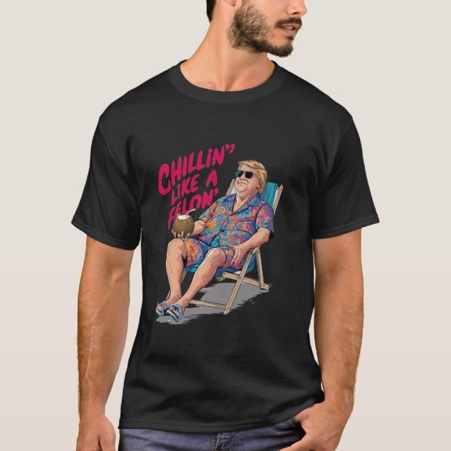 Camiseta El Verano Trump 2024 Chillin Como Un Largo Gracios (Anverso)