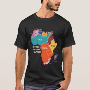 Camiseta El Verdadero Tamaño De África