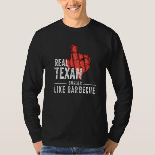 Camiseta El verdadero texano huele a barbacoa Papá asando