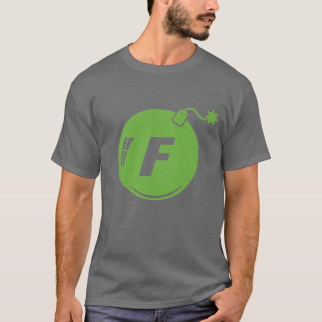 Camiseta El verde Apple de la bomba de F (Anverso)