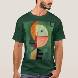 Camiseta El verde de la pintura abstracta ascendente de Kan