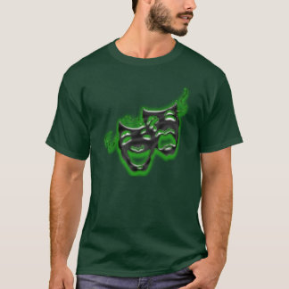 Camiseta El verde de neón grande enmascara la manga larga T