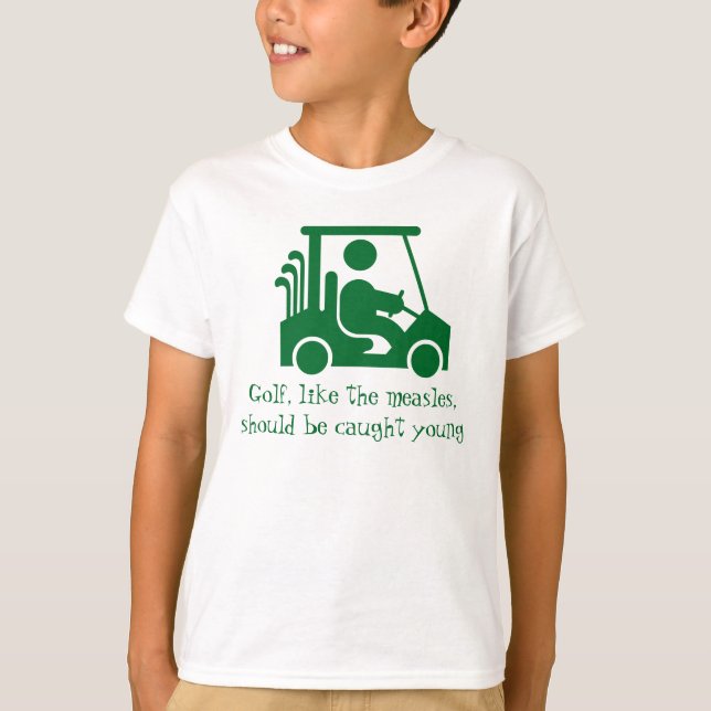 Camiseta El verde divertido del golfista del golf embroma (Anverso)