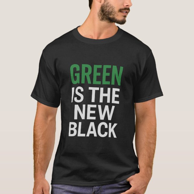 CAMISETA EL VERDE ES EL NUEVO NEGRO (Anverso)