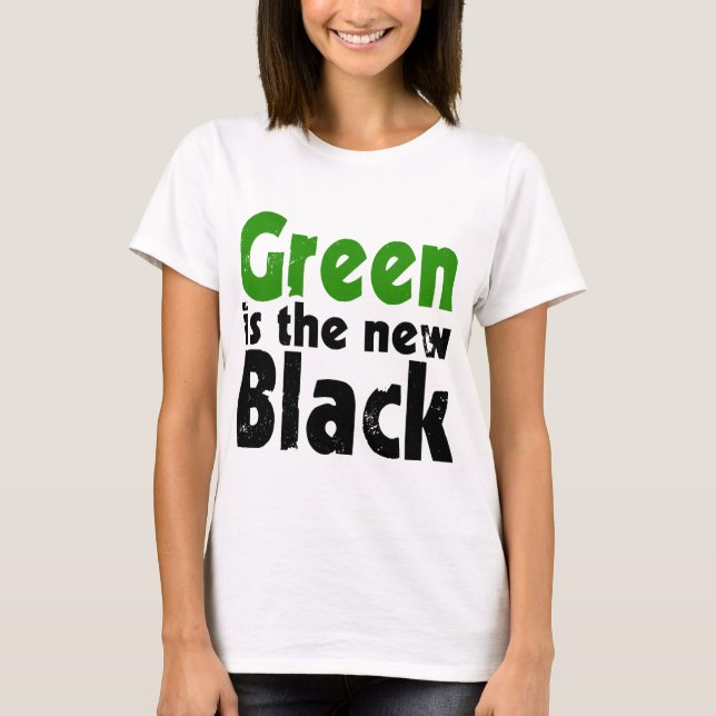 Camiseta El verde es el nuevo negro (Anverso)