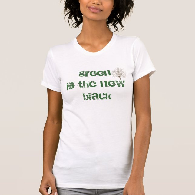 Camiseta el verde es el nuevo negro (Anverso)