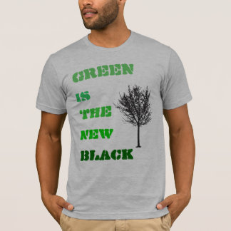 Camiseta El verde es el nuevo negro en negro