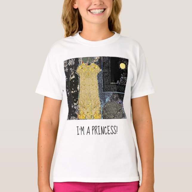 Camiseta El vestido de oro "Soy una princesa" Ruffle T (Anverso)