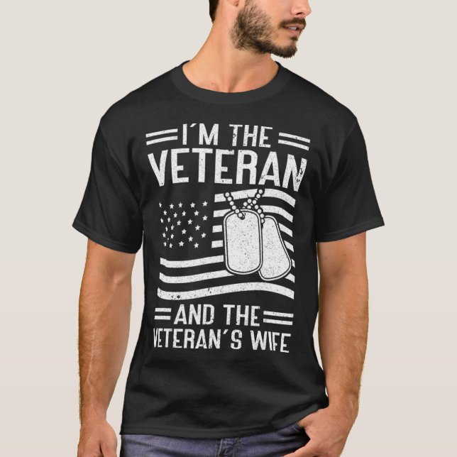 Camiseta El veterano y la esposa del veterano se enorgullec (Anverso)