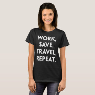 Camiseta El viajar de la aventura de la repetición del