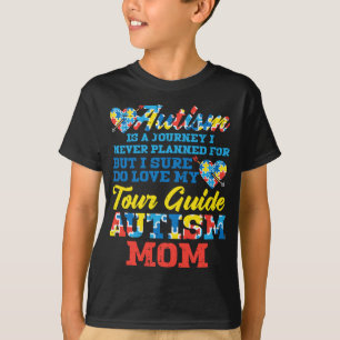 Camiseta El viaje de autismo femenino nunca planeado guía t