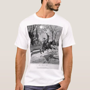 Camiseta El viaje de Paul Revere.  Imagen de guerra de 1775