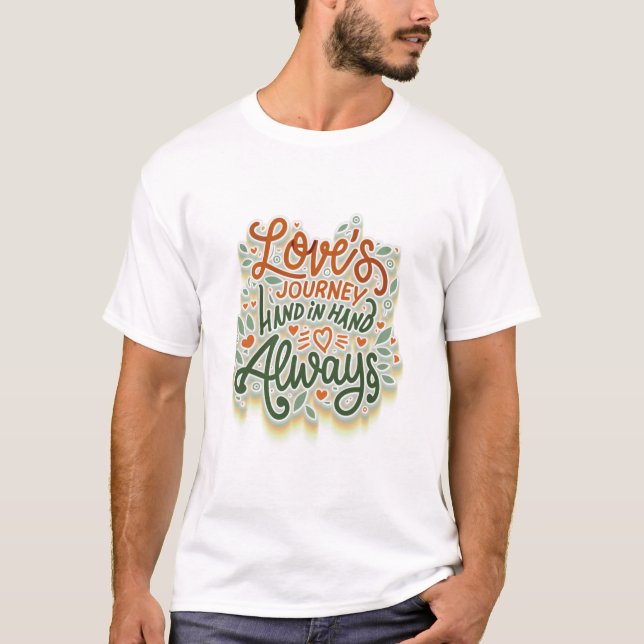 Camiseta El viaje del amor - Mano en mano, siempre (Anverso)