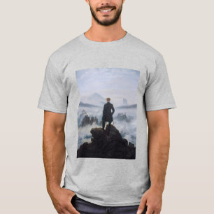Camiseta El viajero de Friedrich sobre el mar de niebla