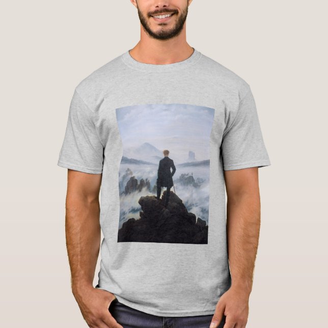 Camiseta El viajero de Friedrich sobre el mar de niebla (Anverso)
