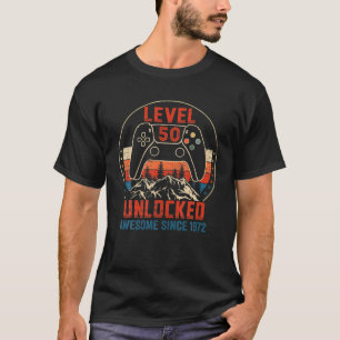 Camiseta El videojugador de nivel 50 desbloqueado es impres