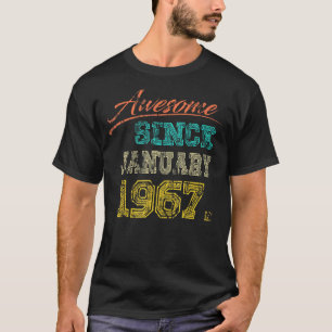 Camiseta El Viejo 1967 Fantástico Desde Enero Feliz Mi 55º 