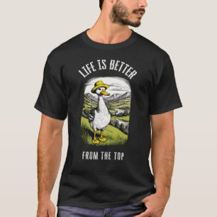 Camiseta El viejo diseño del pato de mamá - La vida es mejo