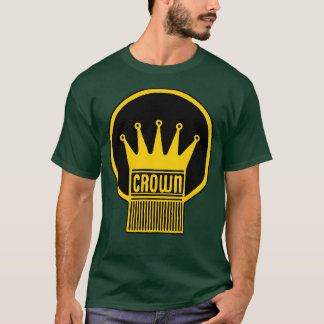 Camiseta El viejo estilo de la corona negro y amarillo