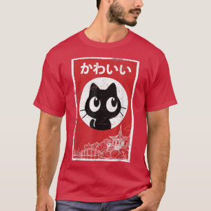 Camiseta El viejo gato negro de Kawaii Ramen Lover japonés 