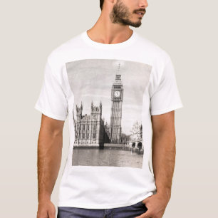 Camiseta El viejo Londres, blanco y negro.