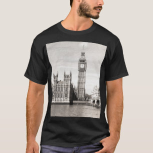Camiseta El viejo Londres, blanco y negro.