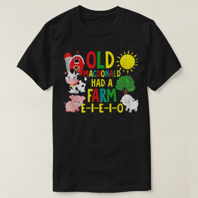 Camiseta El viejo MacDonald tuvo una granja infantil de cam (Diseño del anverso)