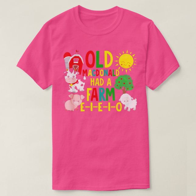 Camiseta El viejo MacDonald tuvo una granja infantil de cam (Diseño del anverso)