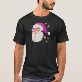 Camiseta El viejo Papá Noel de la moda enfrenta el Cristo d