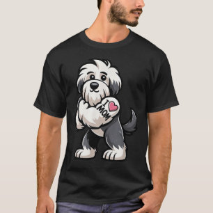 Camiseta El viejo perro pastor inglés que amo a mamá es div