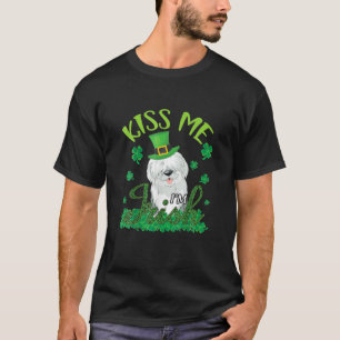 Camiseta El viejo perro pastor inglés Shamrock me besa soy