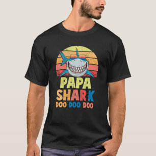 Camiseta El viejo retro papa tiburón cumpleaños el amor g