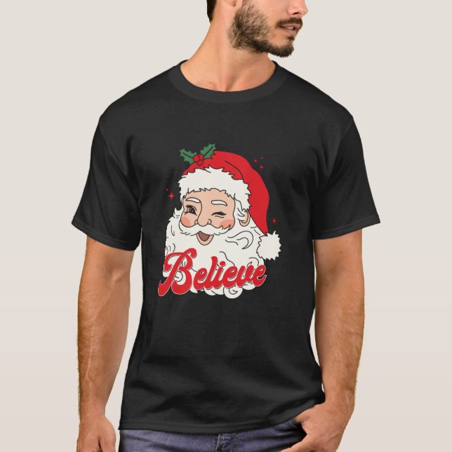 Camiseta El viejo Santa Claus cree que los Navidades son di (Anverso)