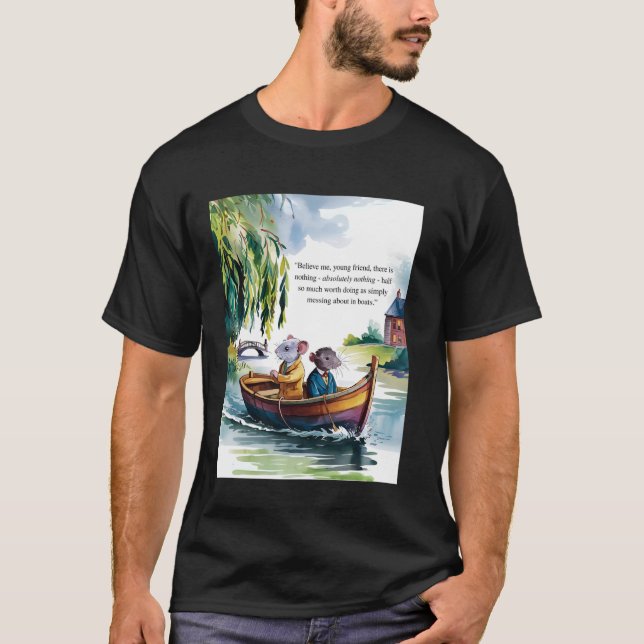 Camiseta El viento en la cita del libro de Willows como un  (Anverso)