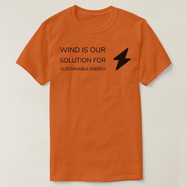 CAMISETA EL VIENTO ES NUESTRA SOLUCIÓN PARA LA ENERGÍA SOST (Diseño del anverso)