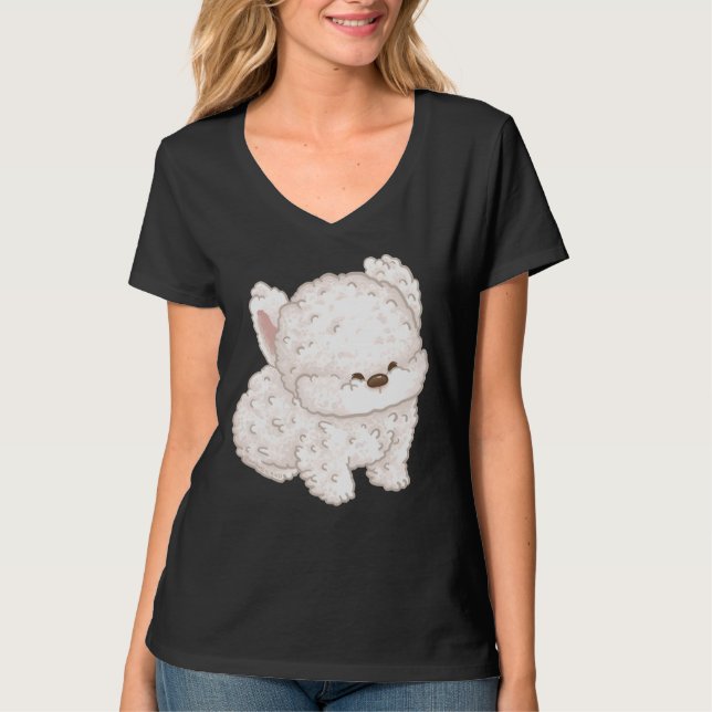 Camiseta El Viento Golpea El Poodle (Anverso)