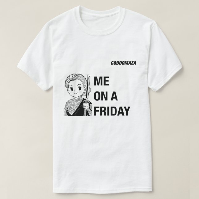 CAMISETA EL VIERNES CONTRA MÍ EL LUNES (Diseño del anverso)