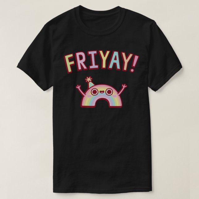 Camiseta El viernes del arcoiris suave (Diseño del anverso)