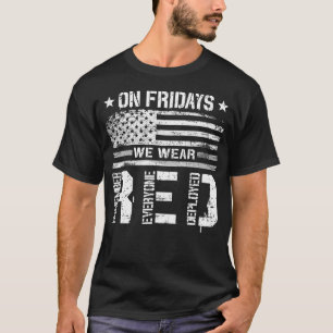 Camiseta El Viernes Usamos La Bandera Roja Estadounidense E