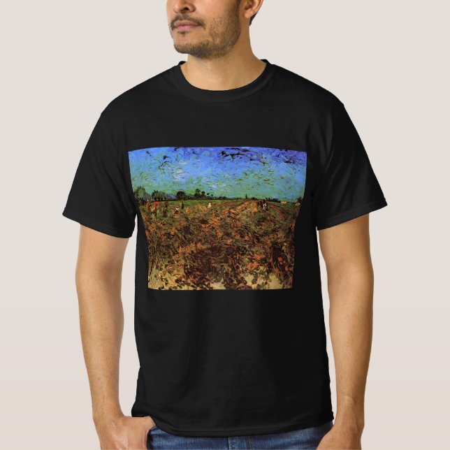 Camiseta El viñedo verde de Vincent van Gogh (Anverso)