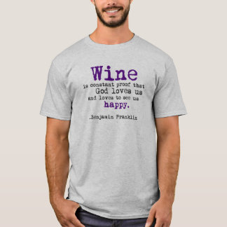 Camiseta El vino de Benjamin Franklin
