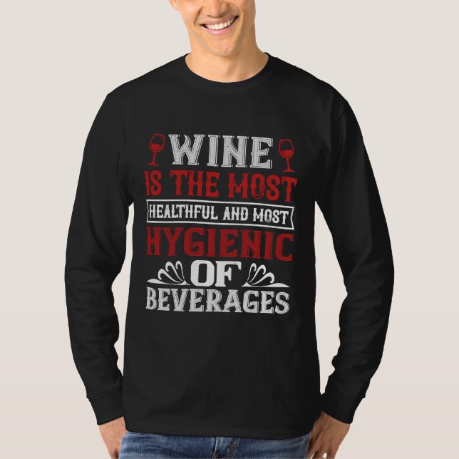 Camiseta El Vino Es El Vino Más Saludable Y El Vino Más Sal (Anverso)