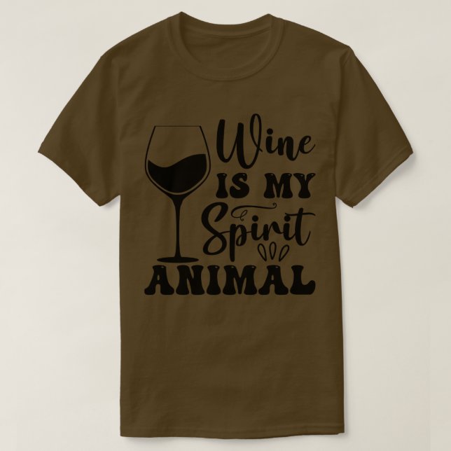 Camiseta El vino es mi animal espiritual (Diseño del anverso)